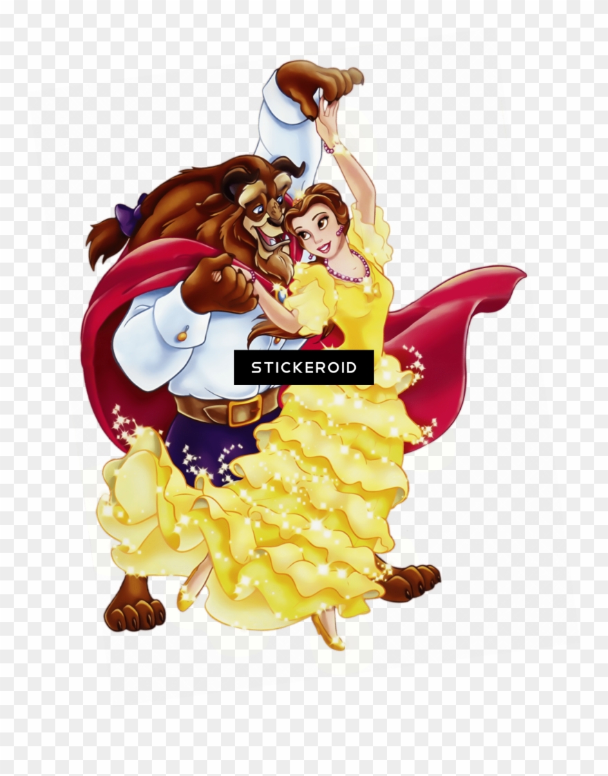 Belle Dancing With The Beast - Gambar Beauty And The Beast Png Clipart