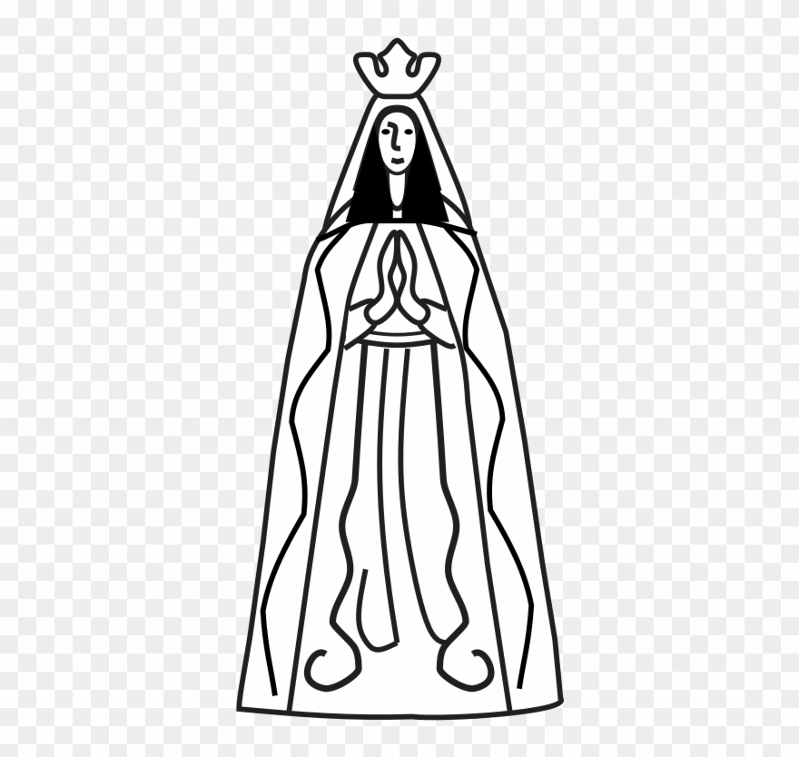 Meuble Héraldique Vierge Statue - Illustration Clipart