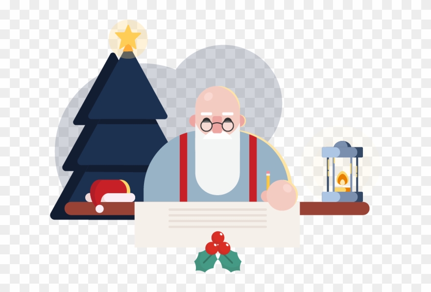 La Magien Leve Videre - Brev Til Julenissen Mal Clipart