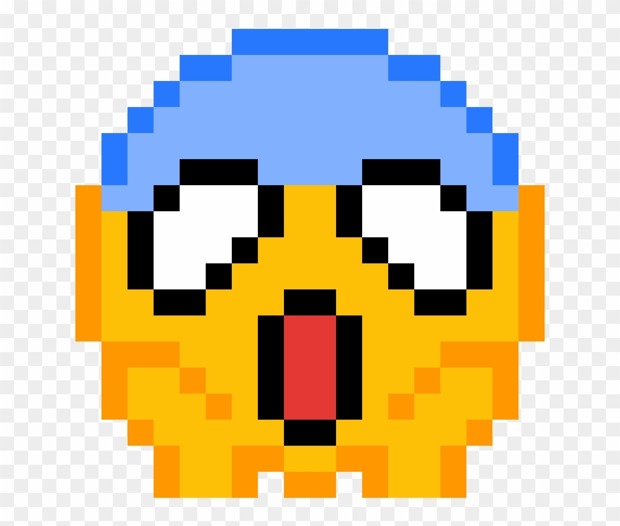 Shocked Emoji - Pixel Art - Pixel Art Emoji Faces Clipart