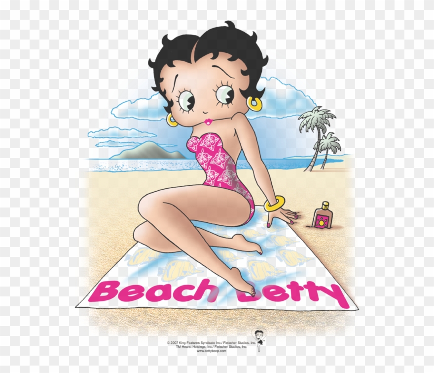 Betty Boop At The Beach Clipart