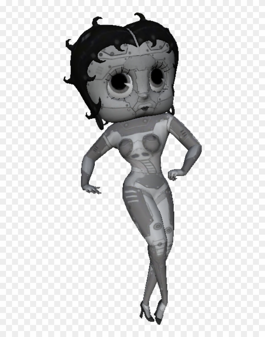 It Didn't Matter How Much I Threw Against The Wall, - Betty Boop Robot Clipart