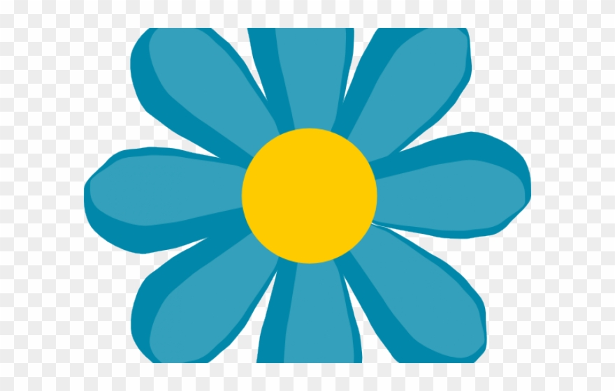 Petal Clipart Cute Blue Flower - Flower Clip Art - Png Download