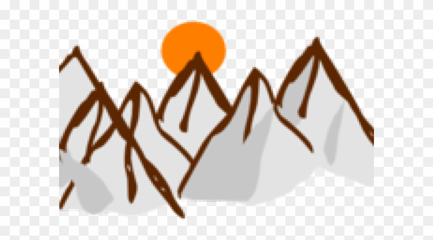 Range Clipart Mountain Sunset - Mountain Range Cartoon - Png Download