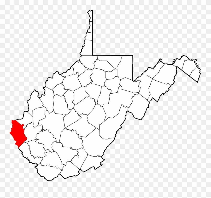Map Of West Virginia Highlighting Wayne County - Wayne County West Virginia Clipart