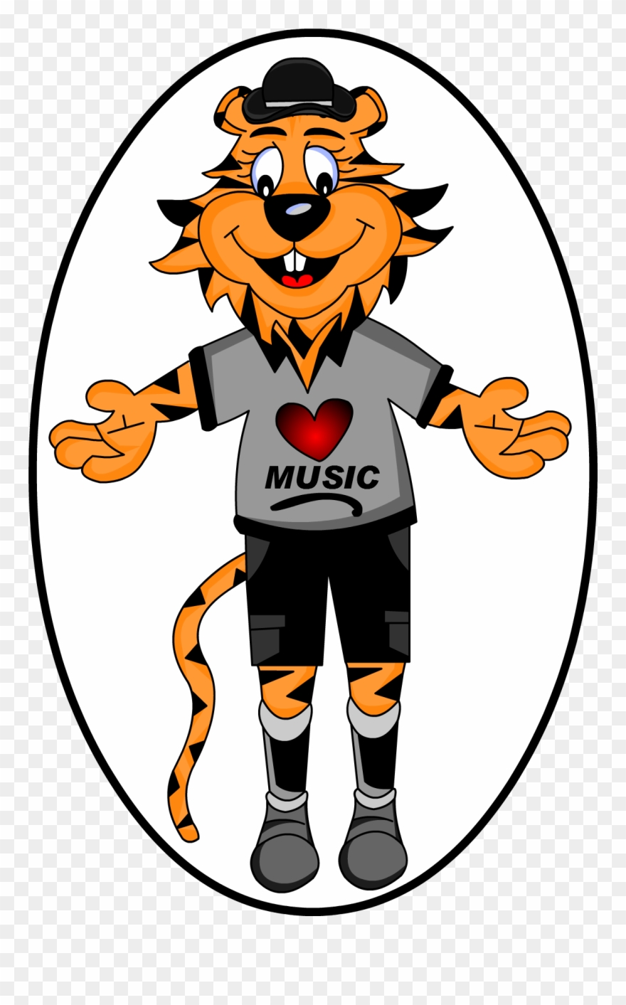 Tiger Mascot - Clemson Tigers Clipart