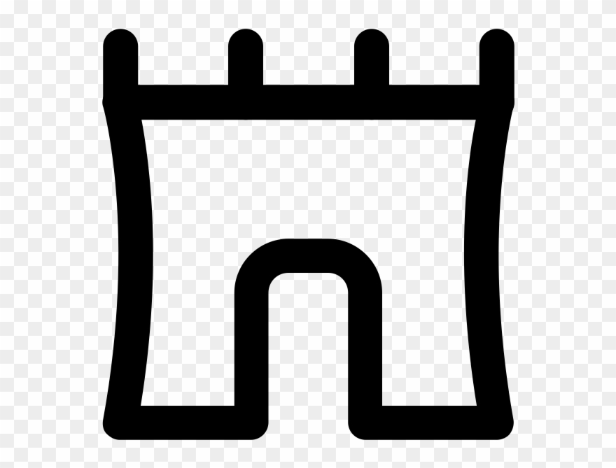 Castle Tower Rubber Stamp Clipart