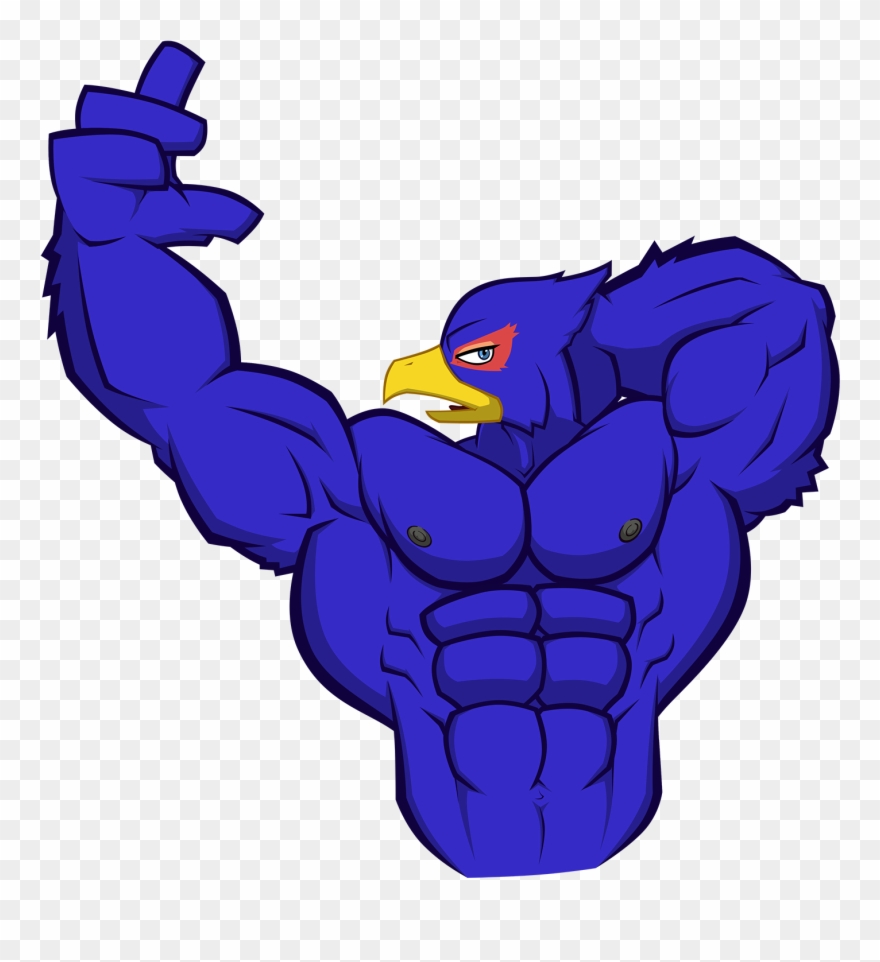 Falco Flexing - Muscle Wolf Clipart