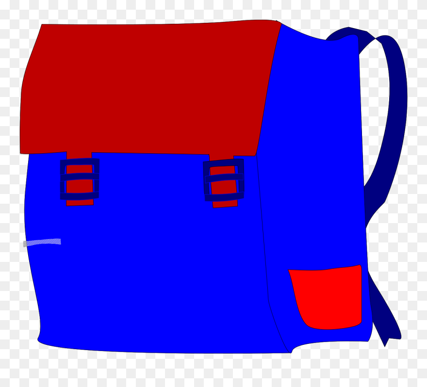Blue And Red Backpack Svg Clip Arts 600 X 517 Px - Png Download