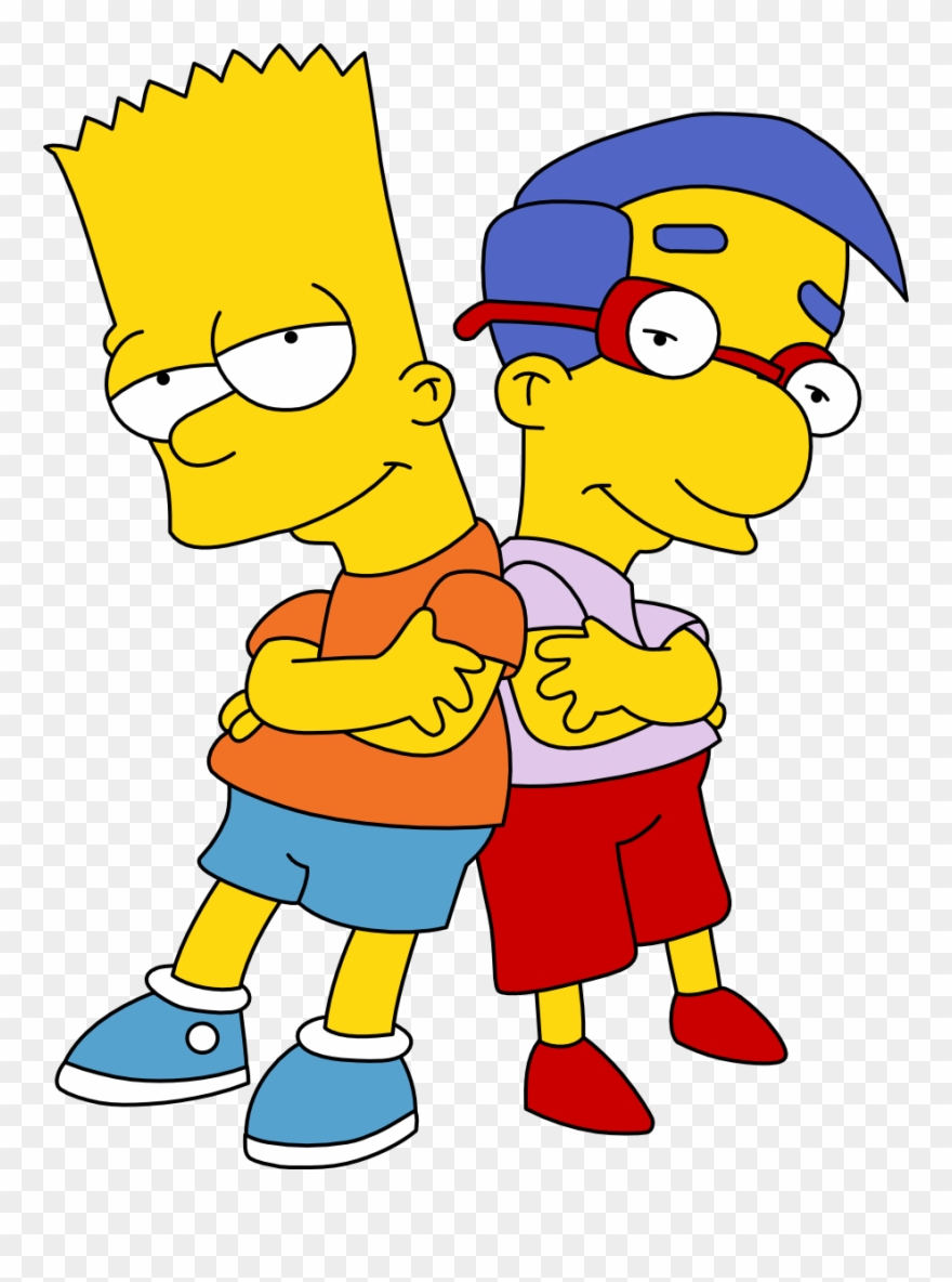 Cool Dude Pals By Mighty355-d76l7r9 - Bart Simpson And Friend Clipart