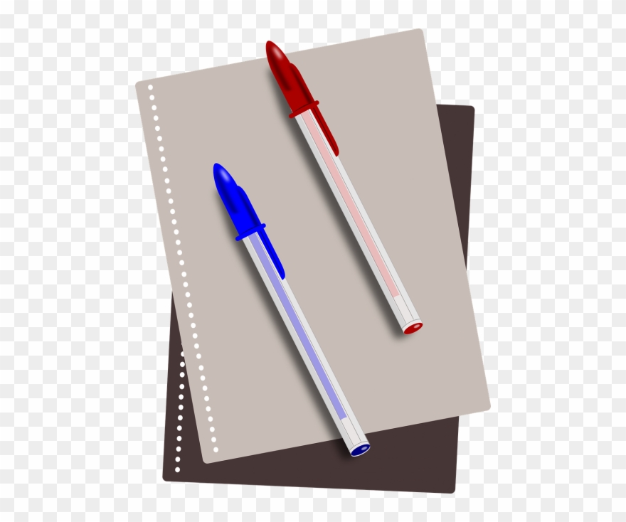 Mokyklos Bic Rašiklis,nemokama - Pens And Paper Png Clipart