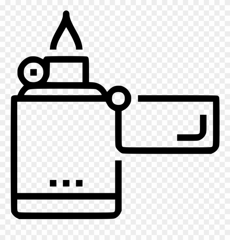 Lighter Clip Modern - Png Download