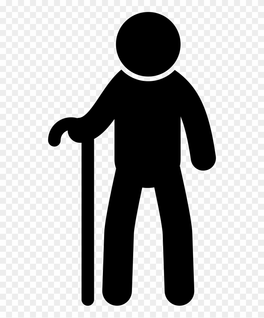 From Frontal View A Svg Png Icon - Old Man Free Vector Clipart