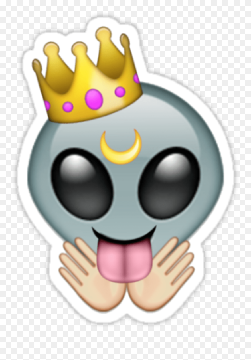 Emoji Crown Alien Moon Queenalien - Am Queen Pillow Case Clipart
