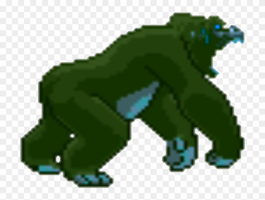 Born As A Normal, But Isolated, Silverback Gorilla - Cartoon Clipart