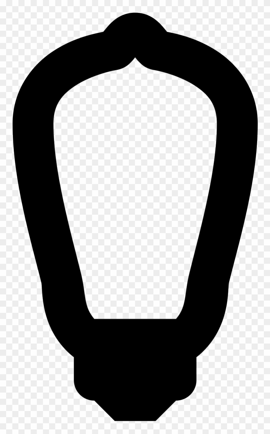 Ampoule Edison Icon - Emblem Clipart