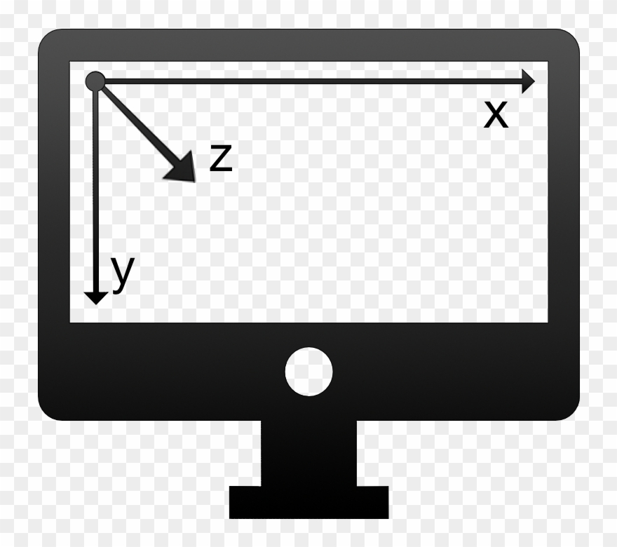 Screen Coordinates And Depth - Coordinate System Clipart