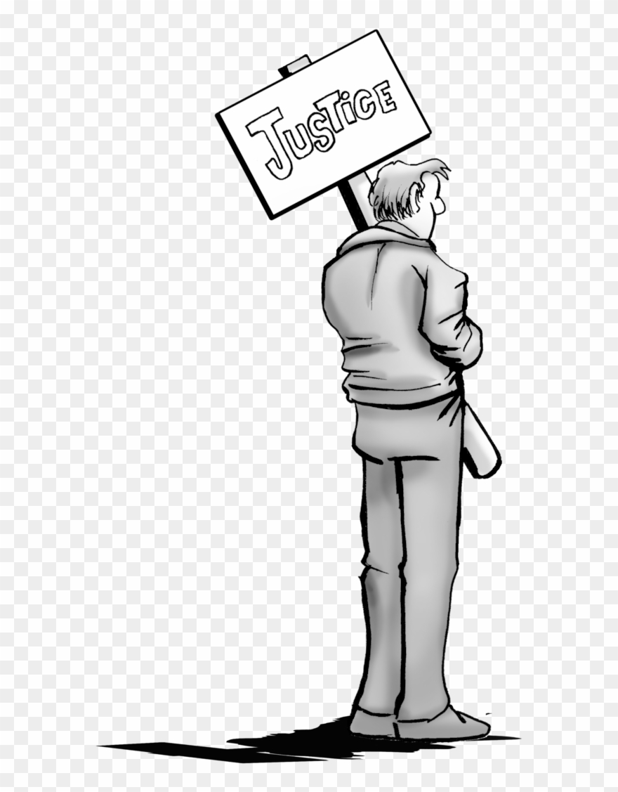 Man With Justice Sign Png - Jpeg Clipart