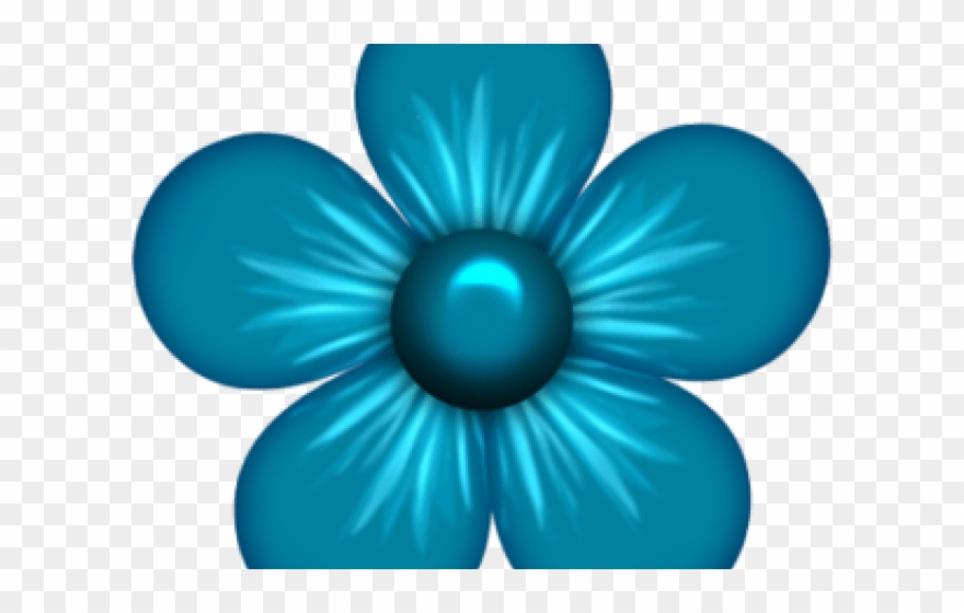 Petal Clipart Aqua Flower 6 300 X 288 Dumielauxepicesnet - Flores En Dibujos Animados - Png Download