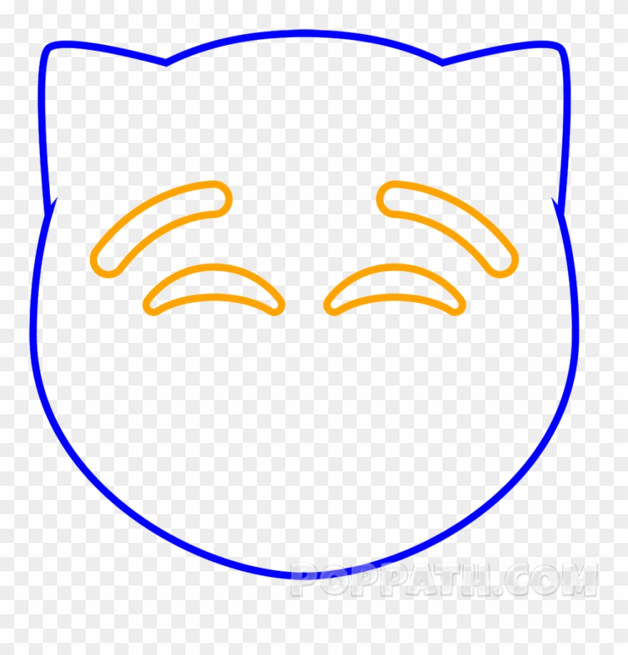 Biceps Drawing Drawn - Emojis Gato Enamorado Para Colorear Clipart
