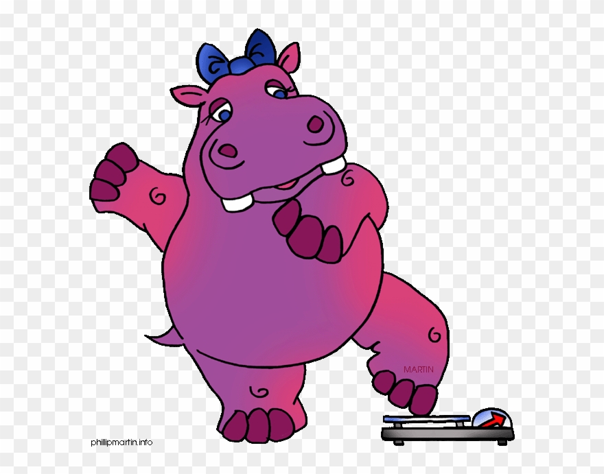 Animals Clip Art By Phillip Martin, Hippo - Mass Vs Weight Gif - Png Download