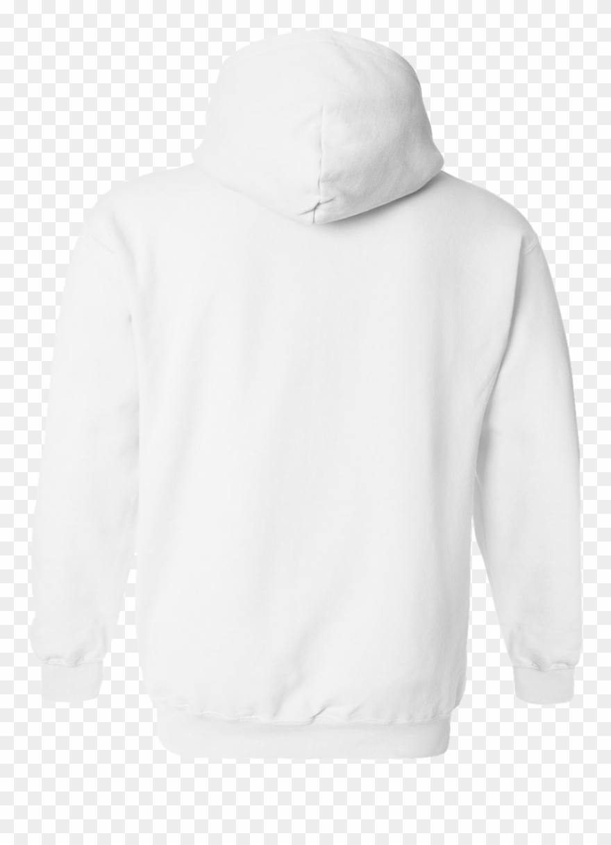 Gildan Heavy Blend Adult Hooded - White Hoodie Back Png Clipart