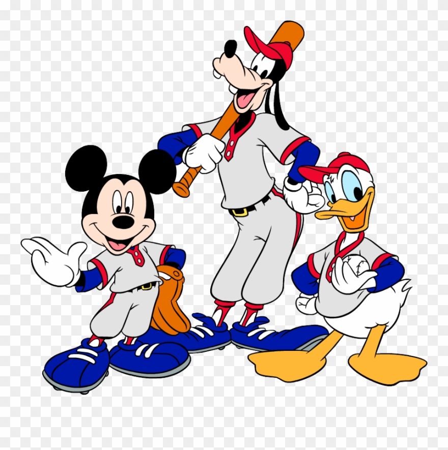 Disney Clipart Sports - Mickey Baseball Clip Art - Png Download