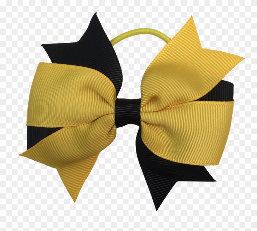 Yellow & Black Hair Accessories - Swimsuit Top Clipart