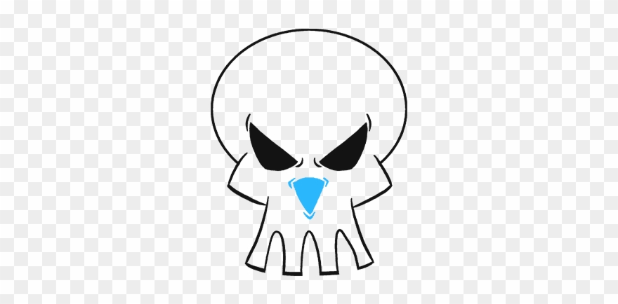 How To Draw Flaming Skull - Drawing Clipart