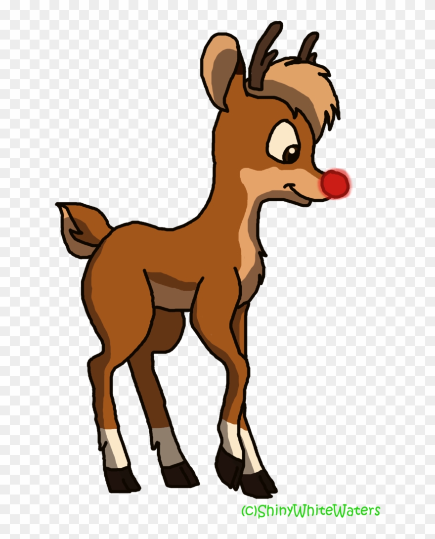 Rudolph The Red Nose Reindeer With Bell Png Graphic - Rudolph Clipart