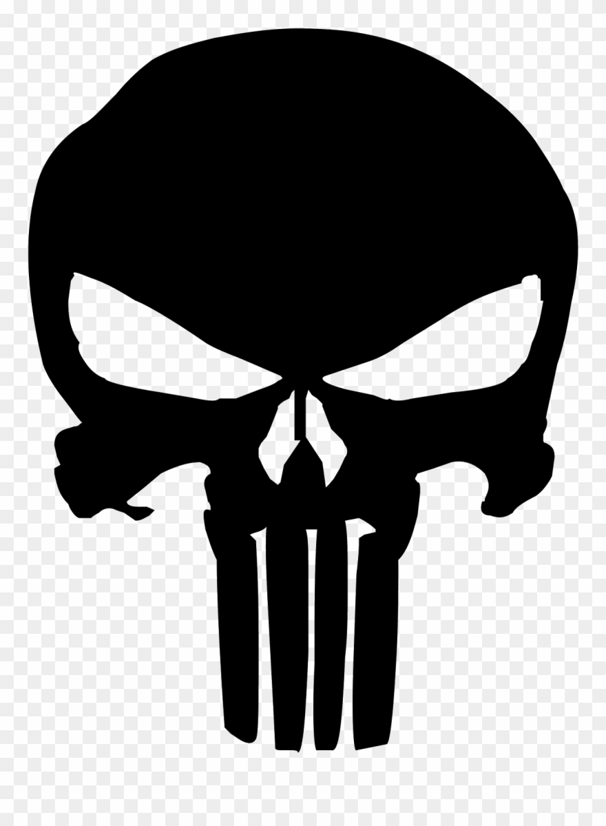 American Vector Punisher Picture Free Library - Punisher Skull Clipart