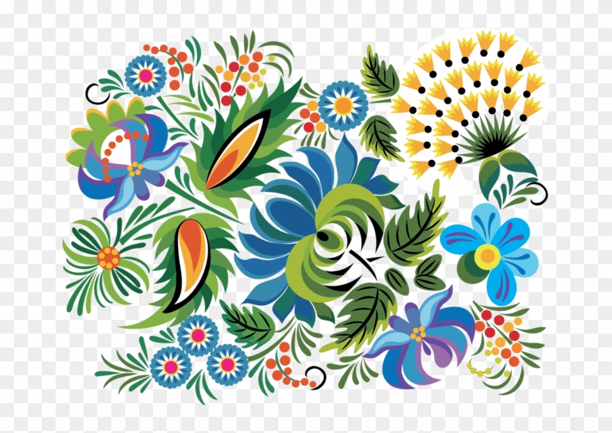 Украинские Узоры - Ziz Beautiful Women's Analog Quartz Watch - Multi-color Clipart