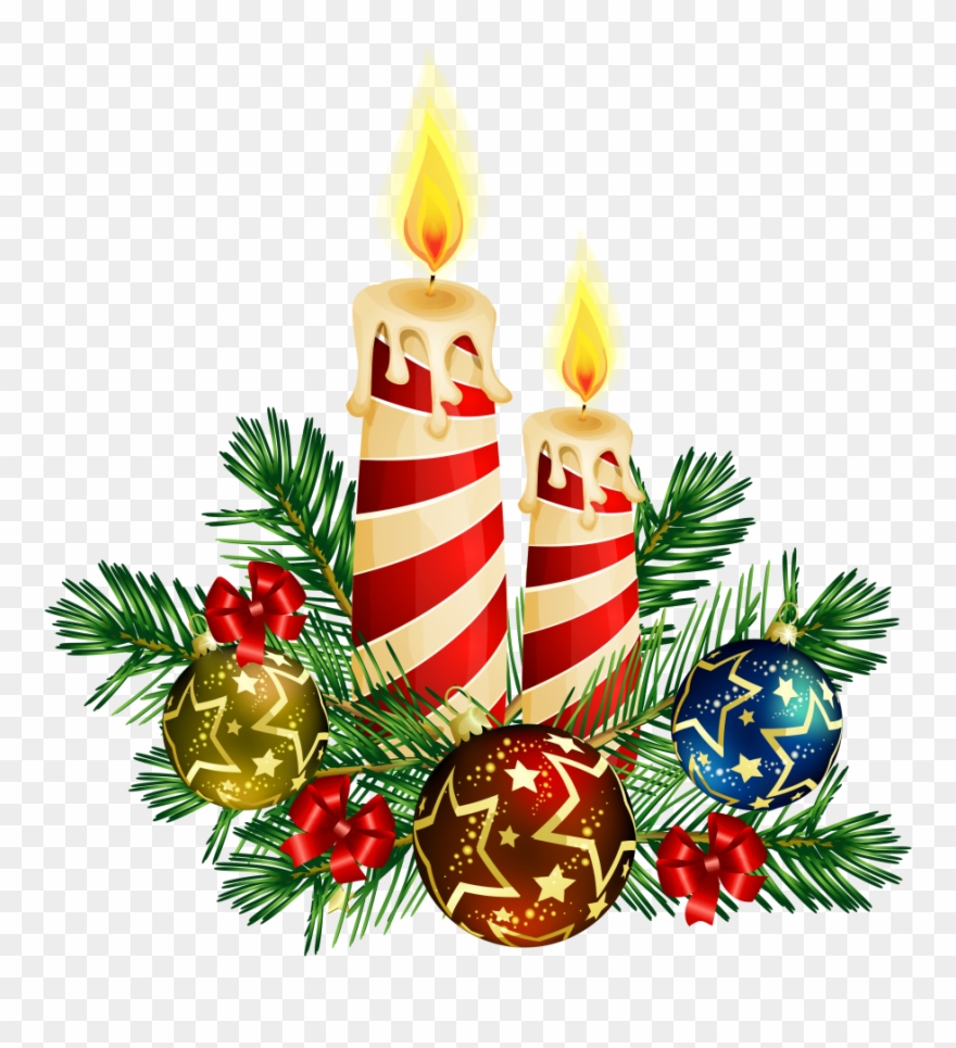 Large Size Of Beds Good Looking Christmas Candles 4 - Christmas Candle Png Clipart