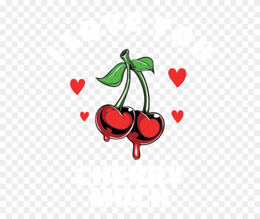 Love You Cherry Much - Blue Glow Cherry Puzzle Clipart