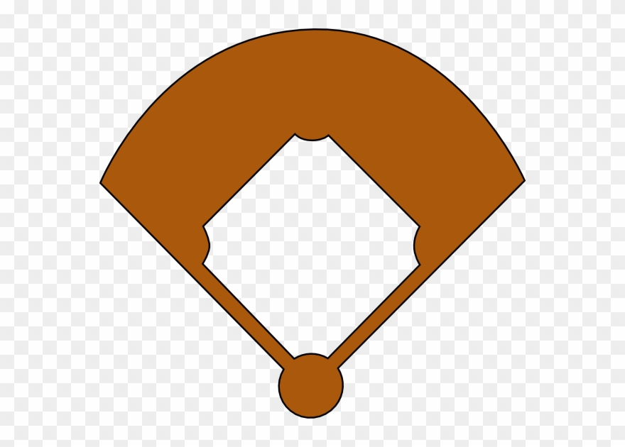 Baseball Field Clip Art At Clker - Baseball Field Clipart Black And White - Png Download