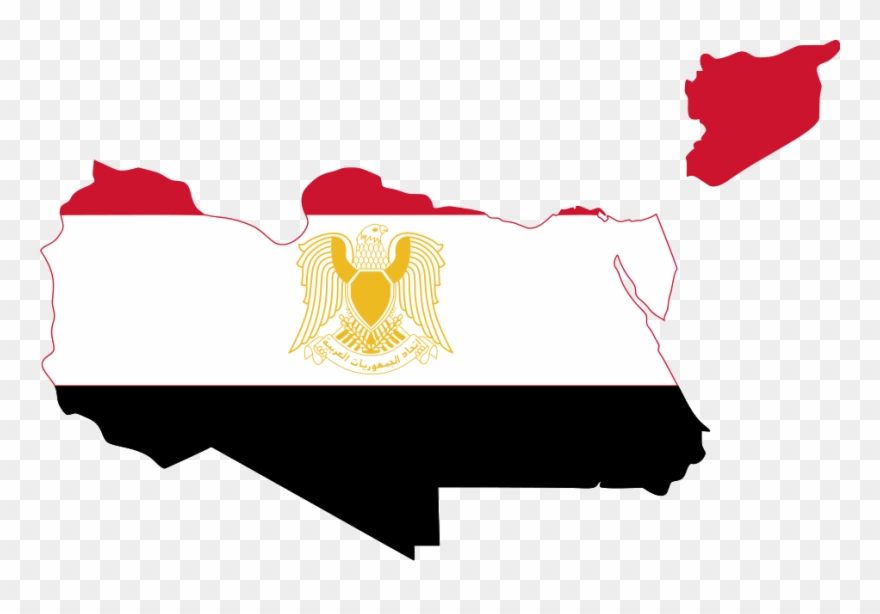 Flag Map Of The Federation Of Arab Republics - Flag Map Of Federation Of Arab Republics Clipart