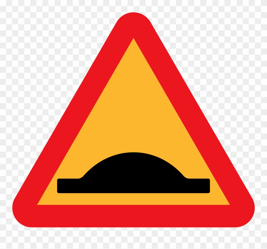 Open - Speed Breaker Sign Board Clipart