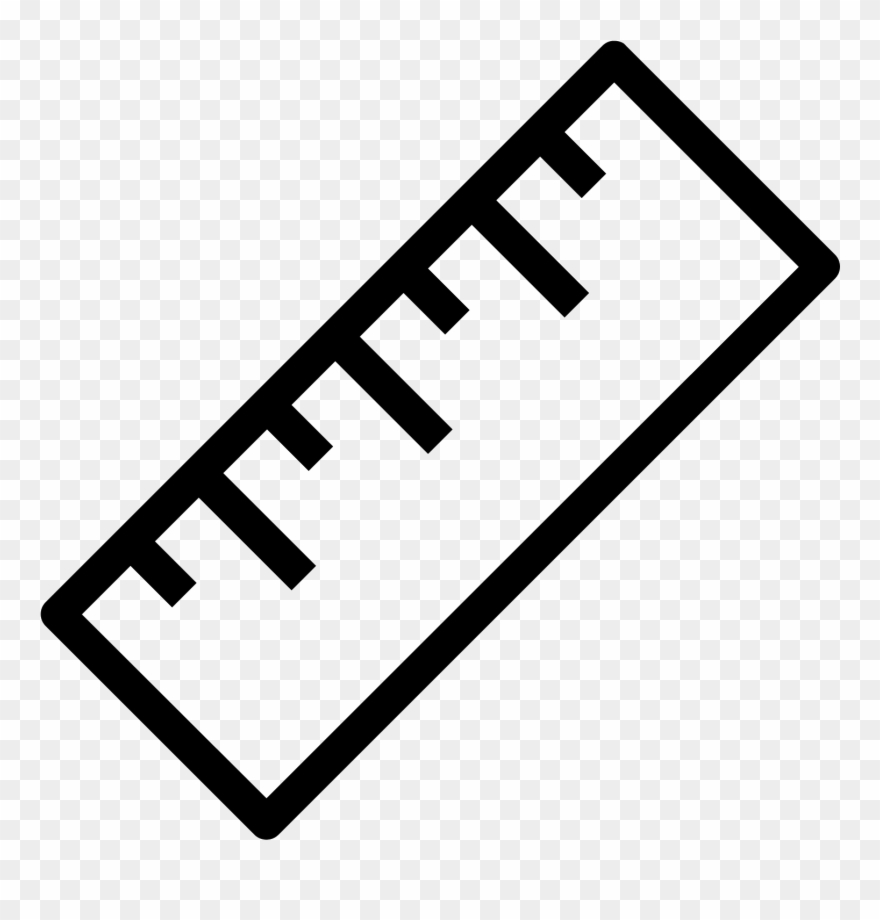 The Ruler Icon Is A Rectangular Shape Icon With Lines - Clip Art Transparent Ruler - Png Download