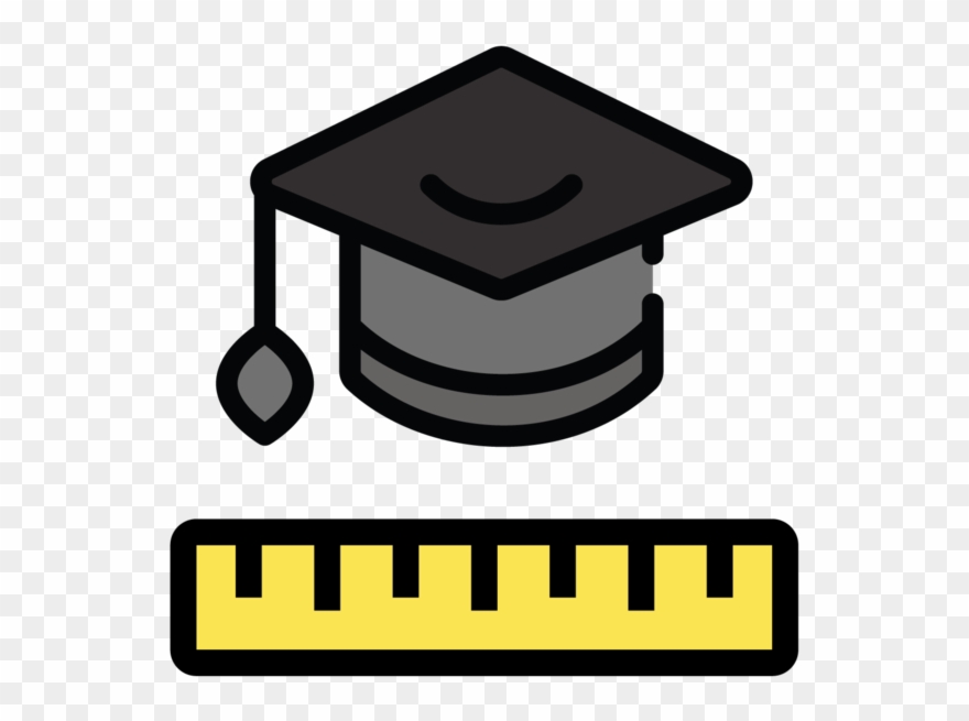 Icons Grad Ruler - Square Academic Cap Clipart