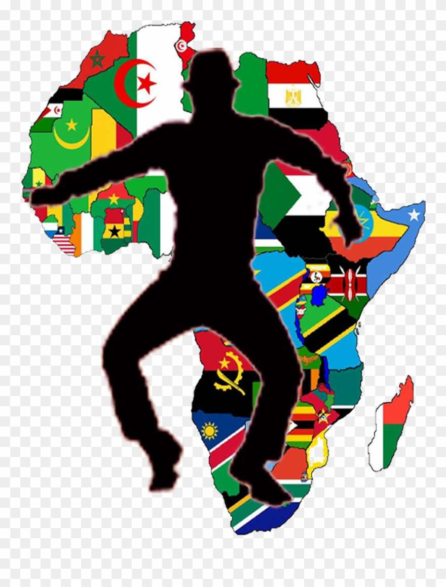 Afro Dance Hits By Nado - Africa Continent With Flags Clipart