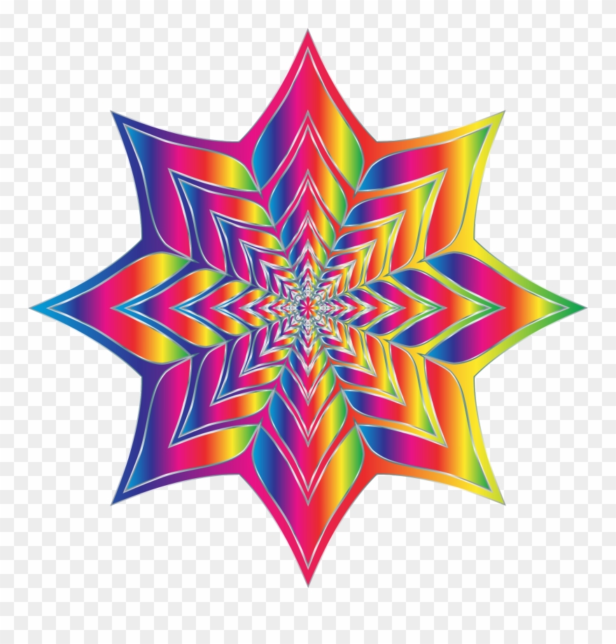 Color Flower Silhouette Clip Art - Clip Art - Png Download