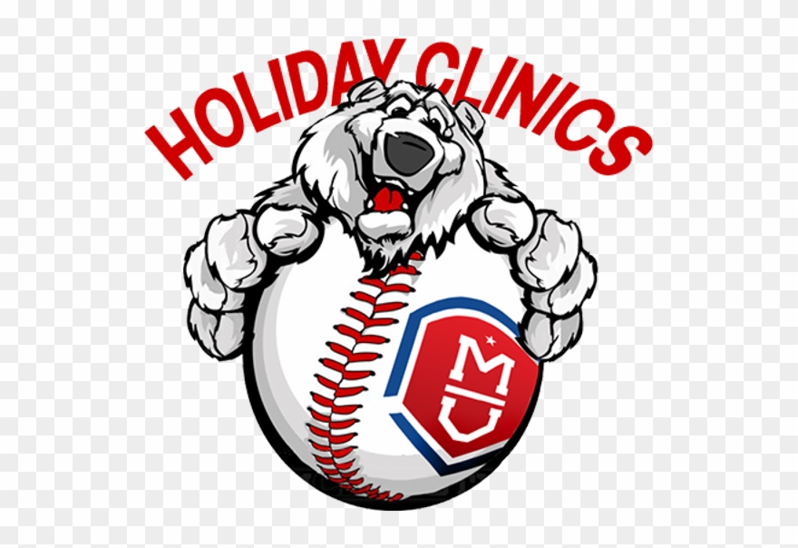 Holiday Clinics For Competitive Baseball Players - Big Bear Cartoon Baseball Clipart