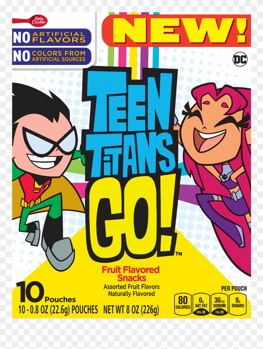 Betty Crocker Teen Titans Go Fruit Flavored Snacks, Clipart
