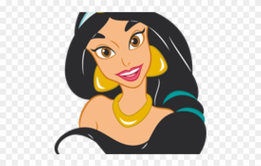 Jasmine Clipart Flower Funeral - Princess Jasmine Head - Png Download