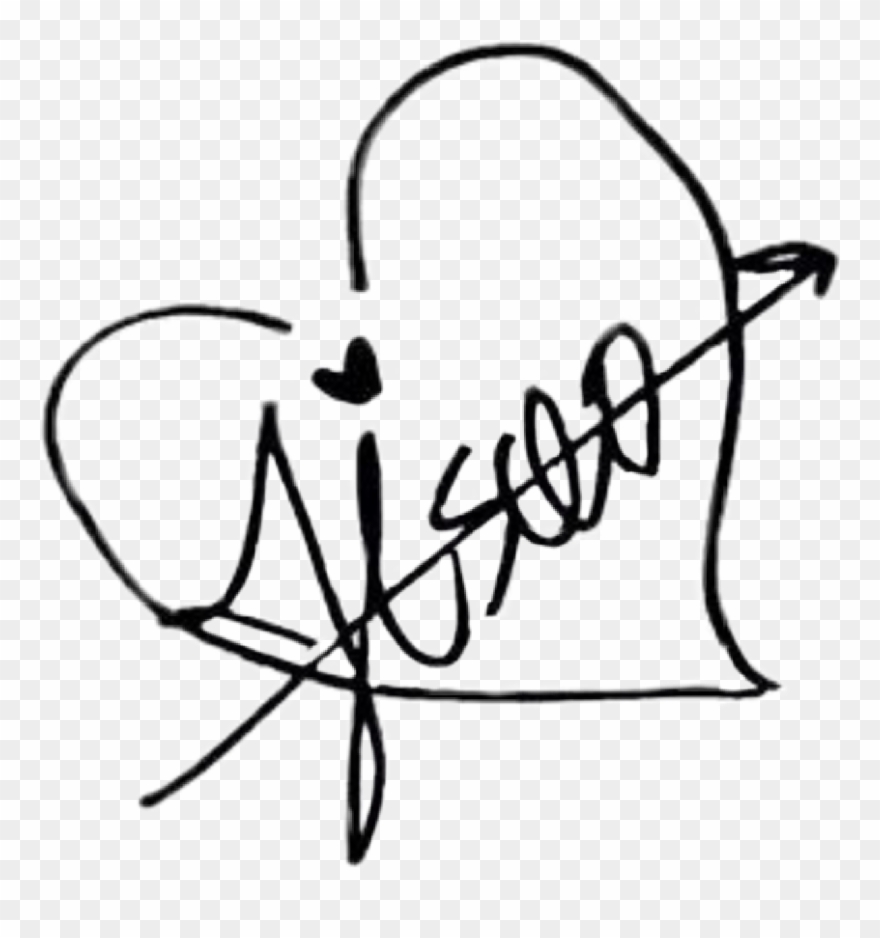 Jisoo Blackpink Kimjisoo Jichu Signature Autograph - Blackpink Autograph Clipart