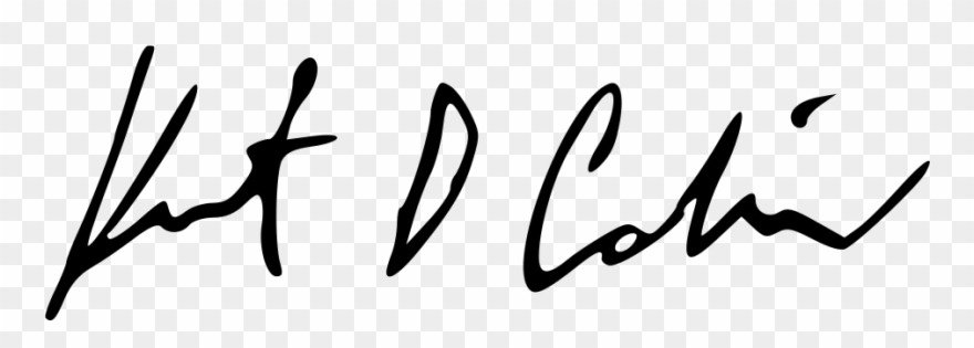 Firma De Kurt Cobain - Kurt Cobain Signature Png Clipart