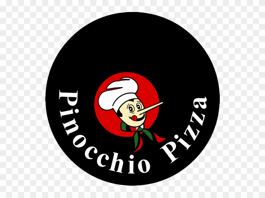 Pinocchio Pizza Black Logo - Music Clipart