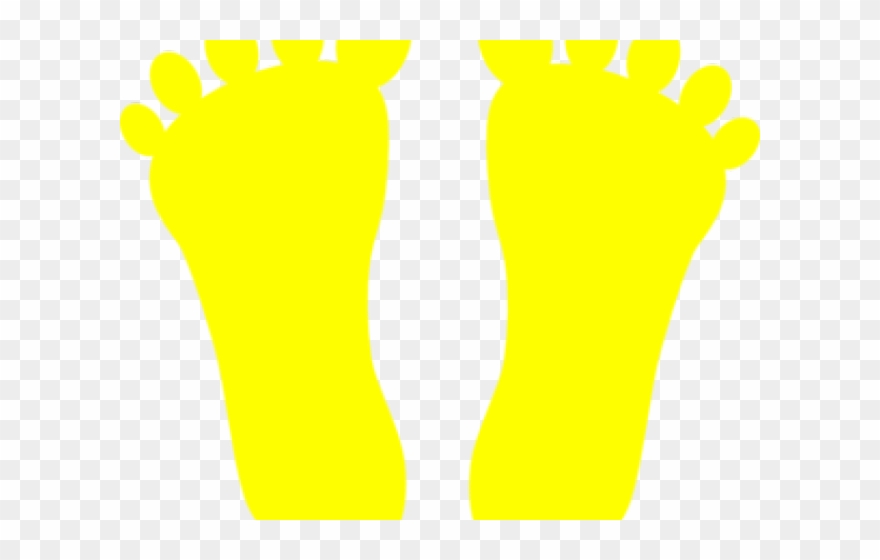 Footprints Clipart Free Clipart On Dumielauxepices - Footstep Yellow - Png Download