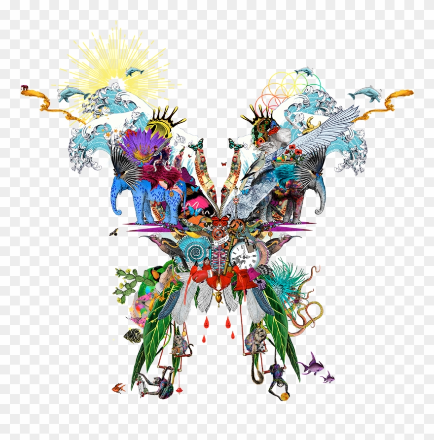 Clip Art Official Website Butterfly Preview - Coldplay Live Buenos Aires - Png Download