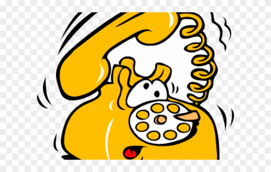 Phone Clipart Cartoon - Cartoon Telephone - Png Download